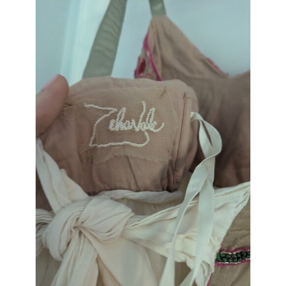 Anthropologie Zehavale Norrbotten Dress Copper Red Pink Embroidery Beaded Size 6 - Picture 11 of 11